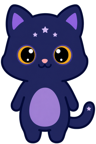 Gece temalı Catudy kedisi